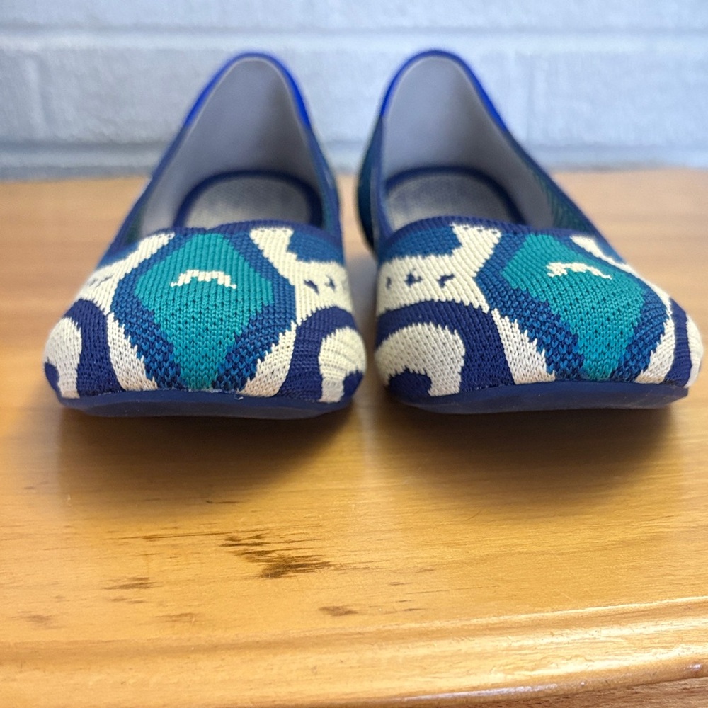 Rothy's The Flat Moroccan Blue Limited Edition Retired  Women's 7.5 (fits 6.5-7) - Picture 2 of 12